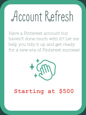 Pinterest Account Refresh package